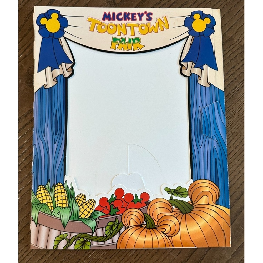 Vintage Walt Disney World Mickey's Toontown Fair Photo Holder 8x10 Disney Parks
